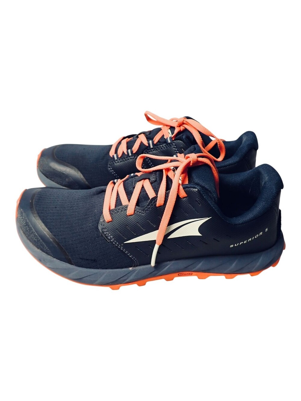 Altra Shoes Womens 10 Superior 5 Trail Running MaxTrac Outsole Navy Coral